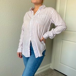 CURRENT/ELLIOT red and white button down